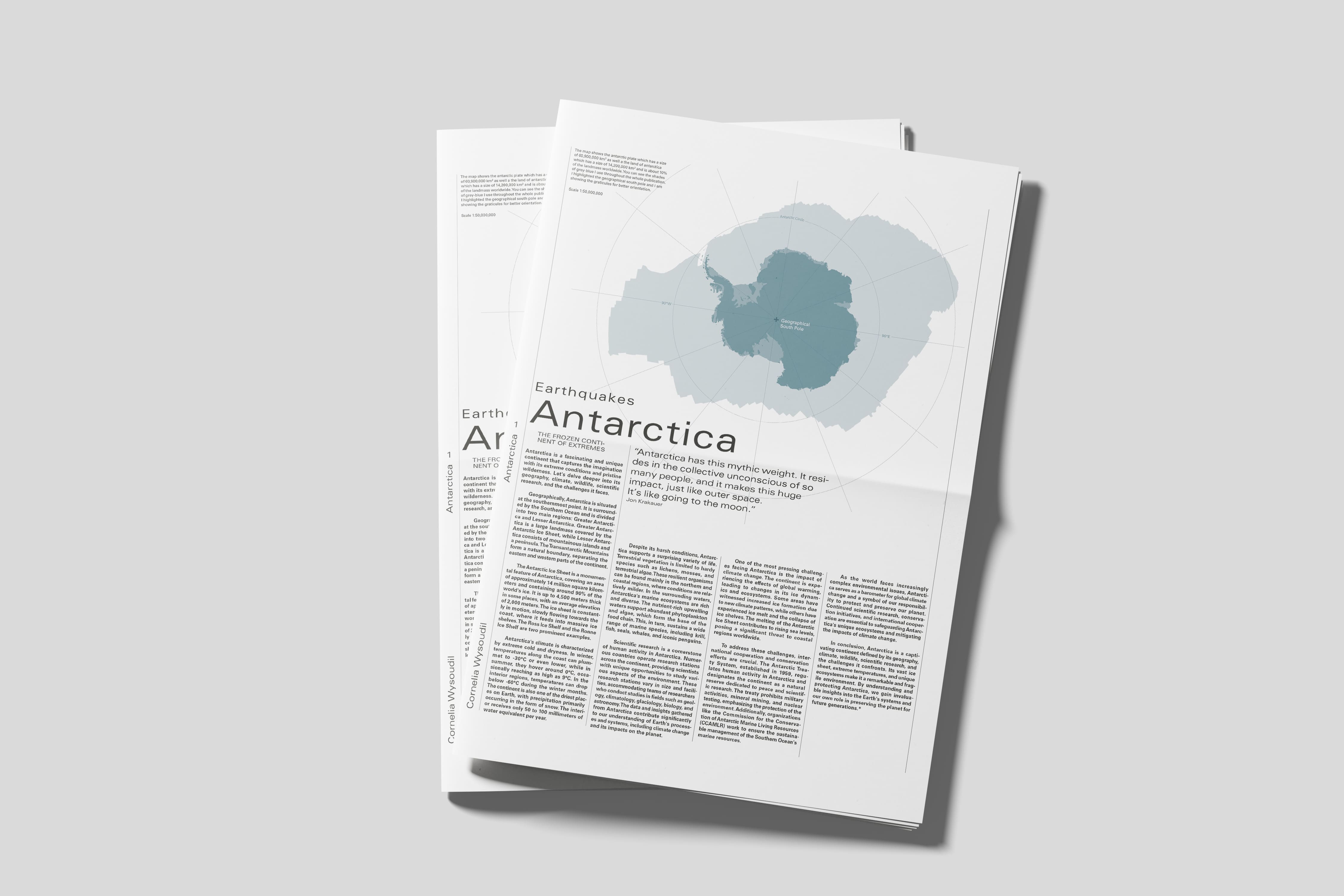 Newspaper about Earthquakes in antarctica